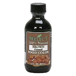 Seelect 100% Natural Food Coloring, Brown, 2-Ounce Bottle (Pack of 4)