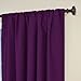 Eclipse Kids Microfiber Blackout Window Curtain Panel, 63-Inch, Purple