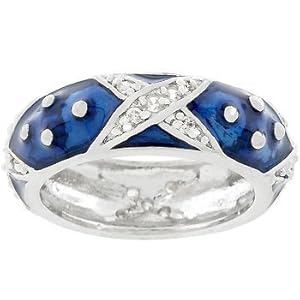 Boogie Down Navy Enamel Ring- Size- 05