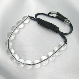 【クリックで詳細表示】Sunday-pompom クル渓谷産 ヒマラヤ水晶 10mm玉 ブレスレット 内径約13-24cm