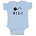 Decal Serpent Throwback Thursday Hashtag Sperm #tbt Funny Baby Boy Bodysuit Infant - Light Blue - 6 Month