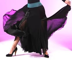 Glamour Two-Tone Godet Skirt