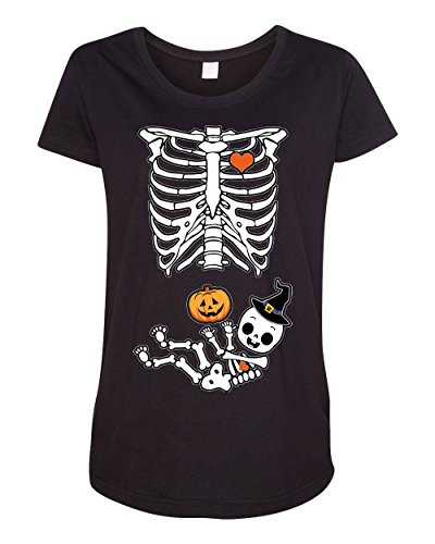 Halloween Baby Skeleton DT Costume Maternity T-Shirt Tee