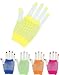 Yellow Glam Rock Fishnet Fingerless Costume Half Gloves