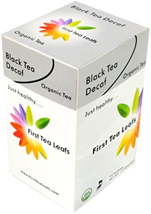 First Tea Leaf: Black Tea Decaf, Organic & Kosher Tea (24 tea bags per box)