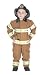 Jr. Fire Fighter Suit with helmet, size 4/6 (tan)
