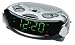 GE 74894 AM/FM Clock Radio with 0.9" Green LED, Dual wake, auto time set,