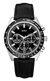 Guess - W12085G1 - Chase - Montre Homme - Quartz Analogique - Cadran Noir - Bracelet Cuir Noir