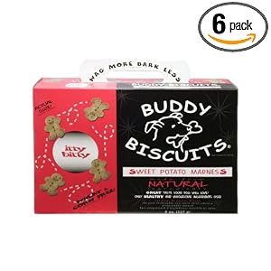 Cloud Star Itty Bitty Buddy Biscuits Dog Treats, Sweet Potato Madness, 8-Ounce Boxes (Pack of 6)