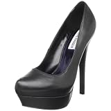 41Y74WFfOWL. SL160  Steve Madden Womens Kattrina Platform Pump, Black Leather, 7.5 US