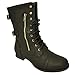 Twisted Women's TROOPER Wide Width/Wide Calf Mid-Calf Lace-Up Combat Boot