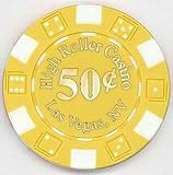 Las Vegas High Roller Casino 50 Poker Chips, Set of 25