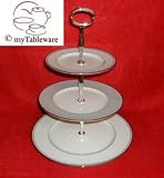 Noritake Aegean Mist #7983 Hostess Tray 3 Tier
