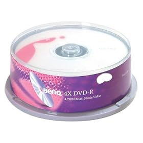 BenQ DVD-R 4.7GB (4x) 25pk Spindle