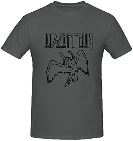 Cloyda Led Zeppelin Rock Band Stairway to Heaven Men's Shirts Grey L