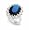 JanKuo Jewelry Silver Tone Royal Family Large Kate Middleton Engagement Inspired Ring with Blue Sapphire C.Z. Includes Gift Box
