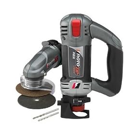 RotoZip RZ10-2100 Pro Cutoff 5.5 Amp 15,000 to 30,000 RPM Variable Speed Spiral Saw with 3 Jaw Chuck, Zipmate, 2 Zipmate Wheels and 2 Guidepoint Bits