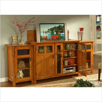 Fayetteville Plasma TV Lift Cabinet with Optional Side Cabinets