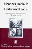 Johannes Hadlaub. Lieder und Leichs
