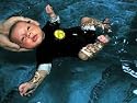 Splash About neoprene Baby Snug mini wetsuit: Navy, Large: 3 - 6 months