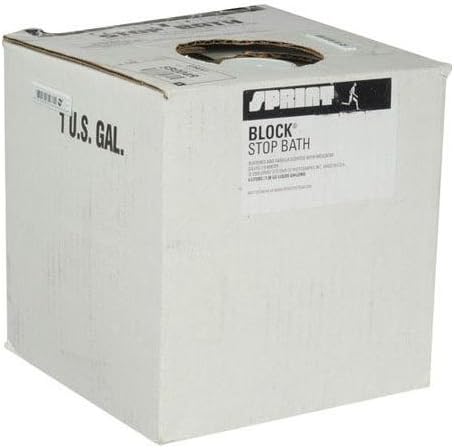 Sprint Block Stop Bath, Vanilla Scented Indicator Stop Bath for Black & White Films and Papers, 4 Liter