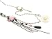 Abract Stone Necklace with Oxidized Silver Tassels by Beth Orduna