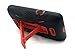BasTexWireless Bastex 2 in 1 Hybrid Case for LG Lucid / Optimus Exceed (VS840) - Black Silicone & Red Hard Shell with Kickstand