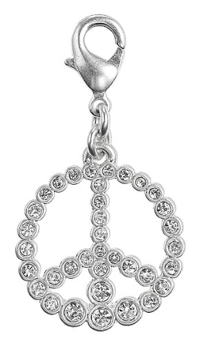 Pilgrim Damen-Anh&auml;nger Peace aus der Serie Mega Charms Versilbert Kristall 41122-6001 Preisvergleich