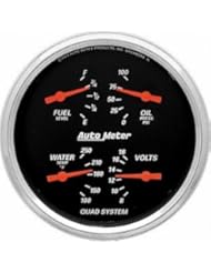 Automotive Parts and Accessories: Auto Meter 1410 Designer Black Quad Gauge - Auto Meter