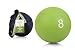 8 lb Agile Green Rubberized Medicine Ball in Form Fitted Black Mesh Ball Bag
