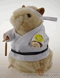 White Singing and Dancing Kung Fu Karate Hamster