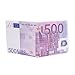 Cai Men Us Dollar Bill Wallet Billfold Leather Credit Card Photo Holder(500 Euro)