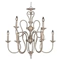 Elegant 9-Light Chandelier - Pewter