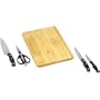 Chicago Cutlery Metropolitan 5-Piece Prep Knife, Shears, and Cutting Board Set