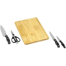 Chicago Cutlery Metropolitan 5-Piece Prep Knife, Shears, and Cutting Board Set by Chicago Cutlery