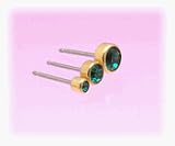 Blomdahl Gold Titanium Earrings - Emerald
