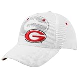 Uga Bulldog Hats : Zephyr Uga Bulldog White Double Logo Flex Fit Hat
