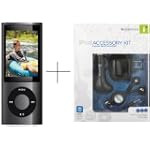 Apple iPod nano 8 GB Black (5th Generation) NEWEST MODEL - REFURBISHED + Mizco Accessory Kit