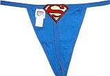 SuperGirl - Rear S Logo Blue String Thong for women