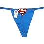 SuperGirl - Rear 'S' Logo Blue String Thong for women