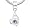 Birthstone Spacer Bead Charm (Crystal April Clear Heart)
