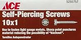 ACE DRYWALL SCREWS 46030 ACE SCRW SLFPRC SLTHX#10X1