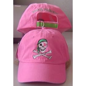 Pirate Princess (Baseball) Cap (Hat) - Embroidered Girly Skull on the Front and Pirate Princess on the Back