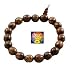 Bodhi Root Wrist Mala Prayer Beads and a Free Copyrighted Buddha Eye Magnet