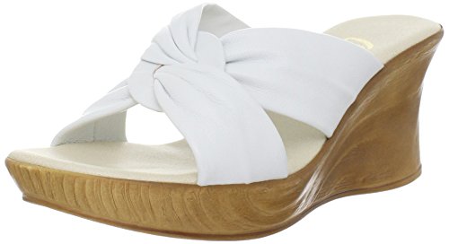 OnexWomen's Puffy Wedge Sandal,White,9 M US