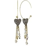 Betsey Johnson Betsey Basics Pave Crystal Hear