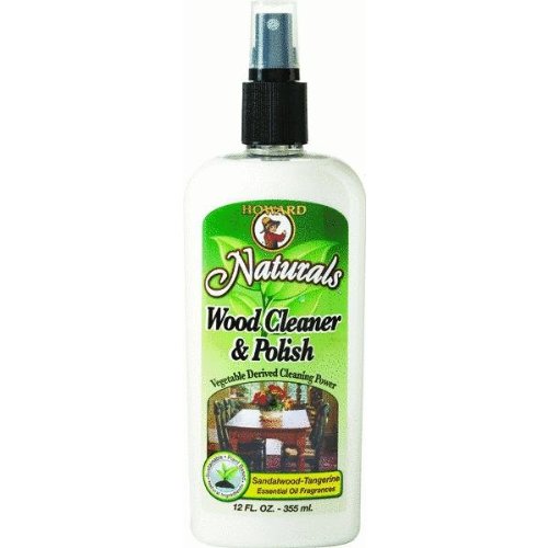 Howard Naturals WC2012 Wood Cleaner and Polish, 12-Ounces, Sandalwood-Tangerine