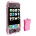 iPhone 1st Gen (NOT for iPhone 3G) Crystal Clear Hard Case With Belt Clip - Clear Pink