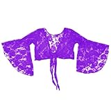 WMA Purple Ladies Beautiful Belly Dance Lace Blouse Choli Top Bra Dancewear Costume
