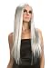 Perruque longue grise femme Halloween